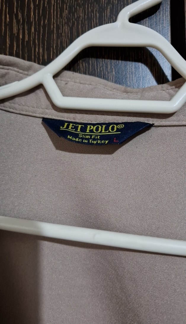 Bej Düğmeli Uzun Kollu Keten Gömlek - Görsel 2