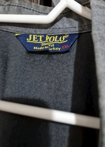 Gri Düğmeli Denim Erkek Gömlek - Görsel 2