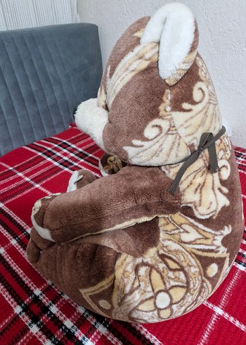 Kahverengi ve Gri Desenli Peluş Oyuncak - Görsel 3