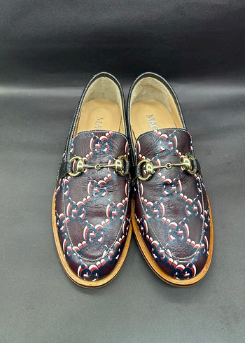 Renkli Hakiki Deri Tokalı Loafer Ayakkabı - Görsel 4