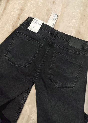 31 Beden siyah Renk Siyah Koton Jeans Skinny fit Erkek Denim Pantolon