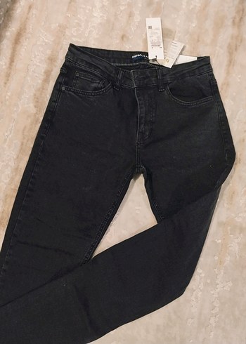 31 Beden Siyah Koton Jeans Skinny fit Erkek Denim Pantolon