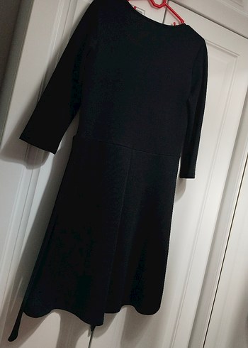 Uzun Kollu Siyah Ofis Elbisesi - Görsel 5