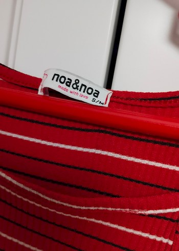 Kırmızı Çizgili Askılı Elbise - Görsel 3