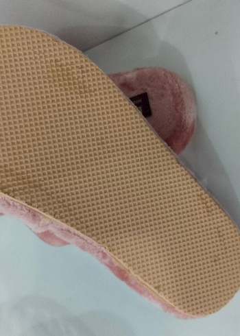 Pembe Peluş Kadın Terlik Platform Topuklu - Görsel 3