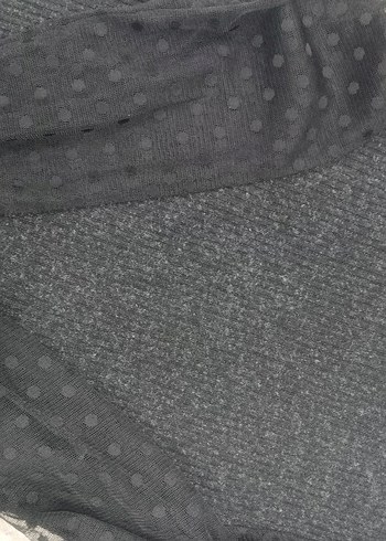 Siyah Puantiyeli Triko Balıkçı Yaka Bluz - Görsel 4