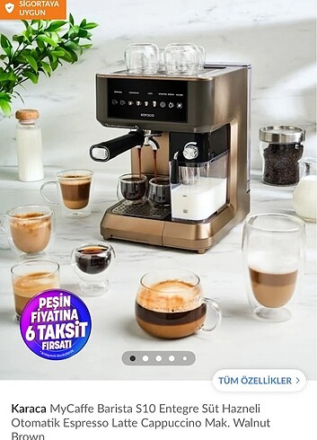 Beden Karaca barista s10 espresso otomatik kahve makinesi