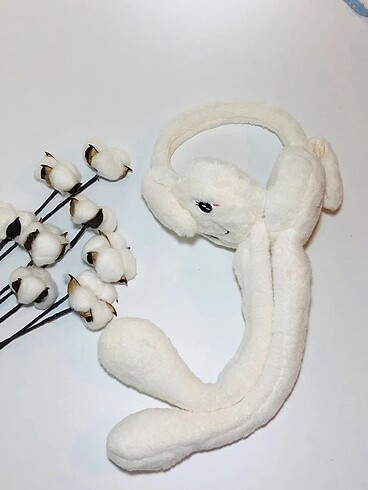Hareketli Tavşan Kulaklı Peluş Kulaklık