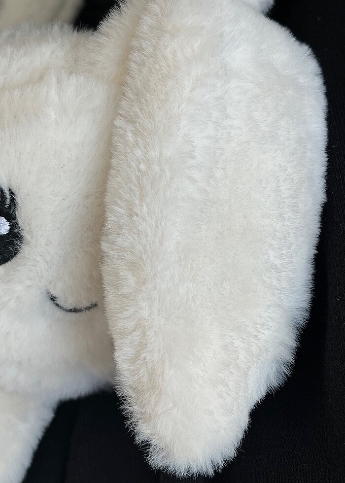 Hareketli Tavşan Kulaklı Peluş Kulaklık - Görsel 3