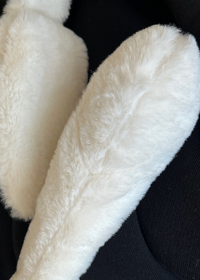 Hareketli Tavşan Kulaklı Peluş Kulaklık - Görsel 4