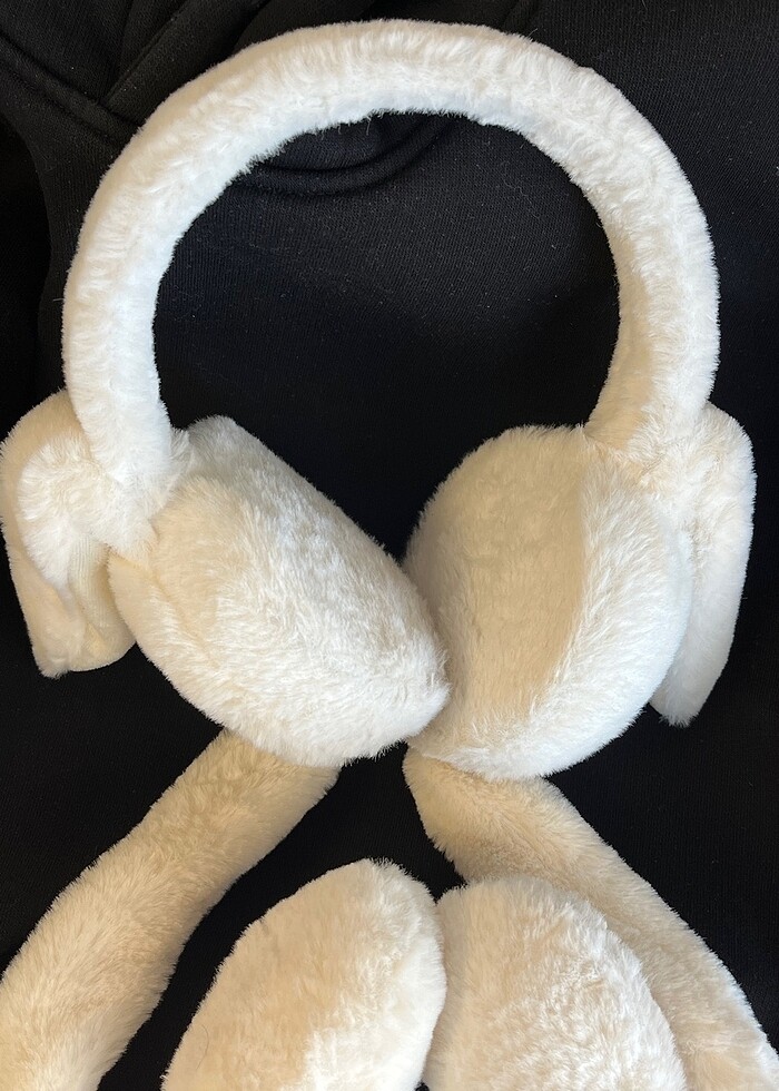 Hareketli Tavşan Kulaklı Peluş Kulaklık - Görsel 5