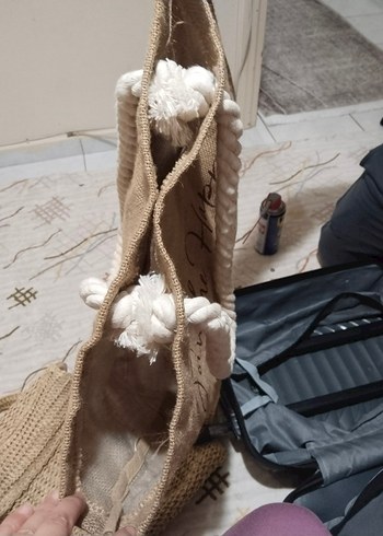 Diğer Bej Keten Bohem Kadın Çanta