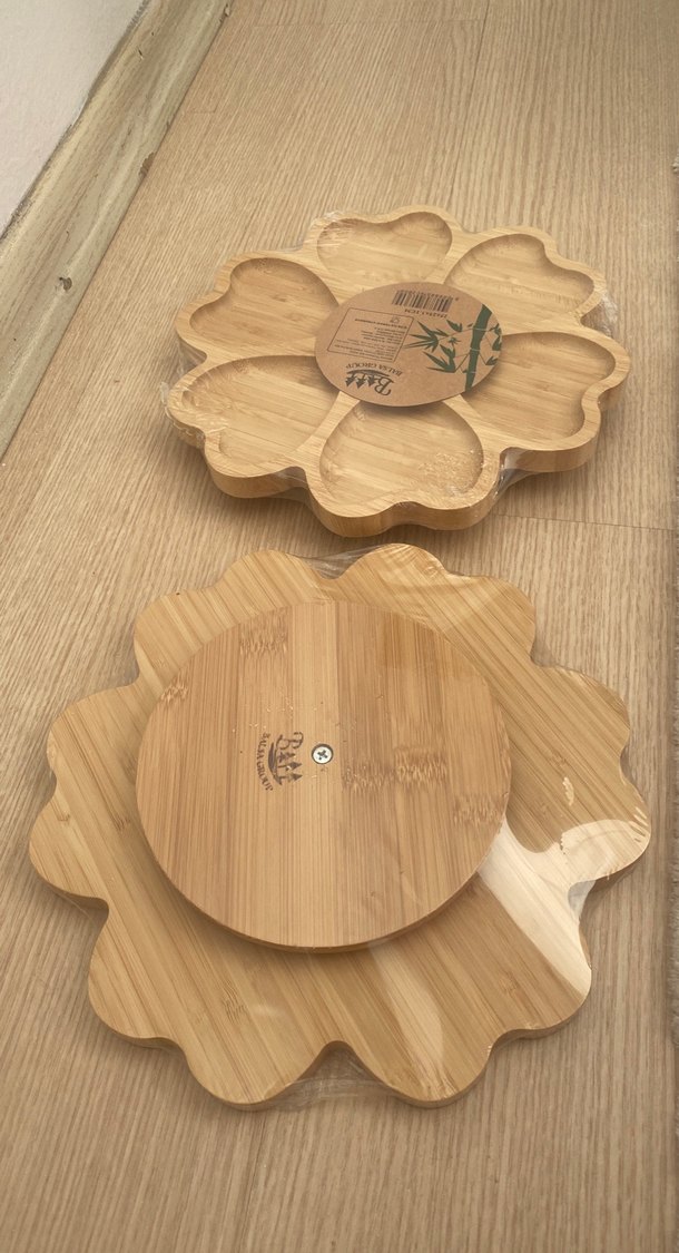 Bambu Tabak Seti Kalp Bölmeli - Görsel 2