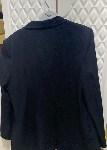 Düğmeli Siyah Kadın Blazer Ceket - Görsel 2