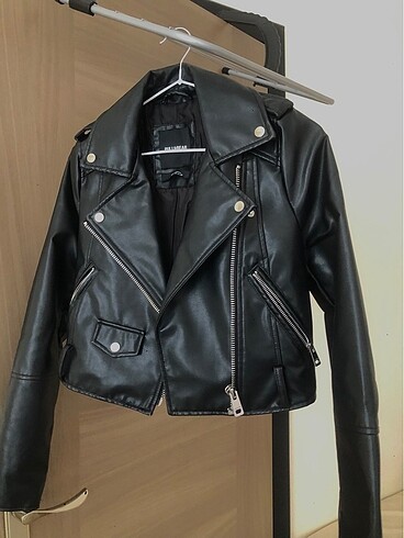 xs Beden siyah Renk Deri ceket Pull Bear