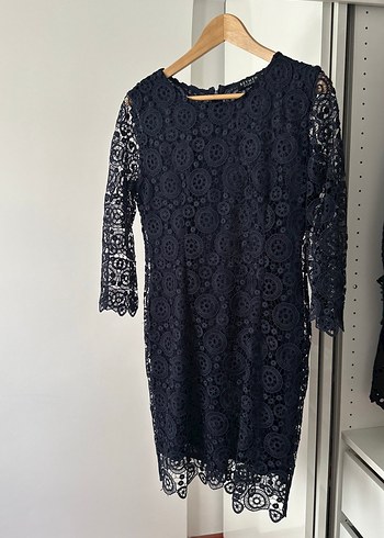 Beymen Studio Lacivert Dantel Elbise