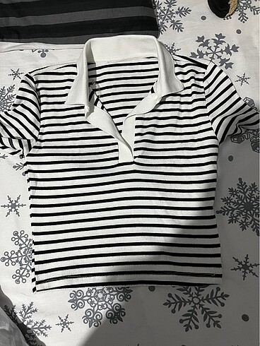 Xs-S beden çizgili crop
