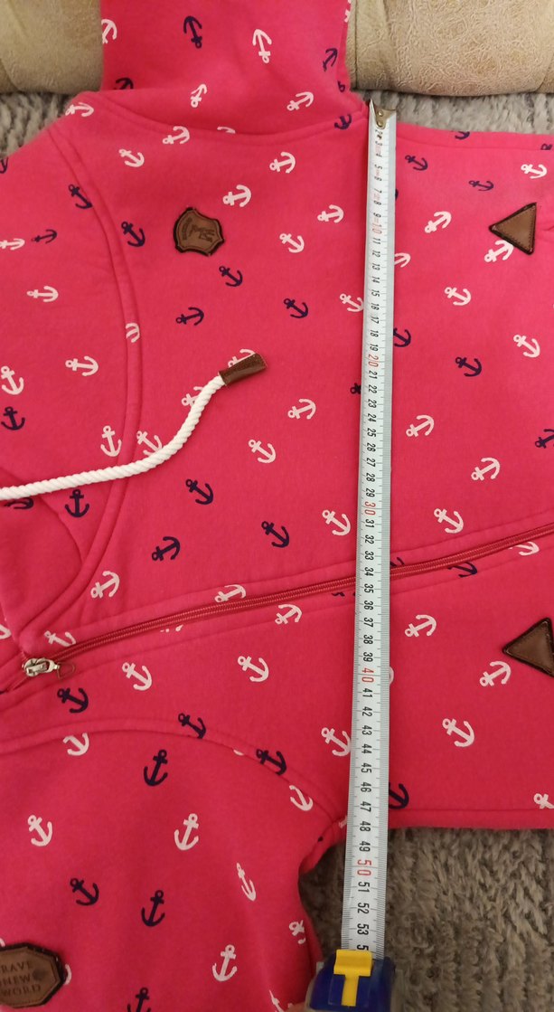 Renkli Desenli Kapüşonlu Fermuarlı Pembe Sweatshirt - Görsel 5