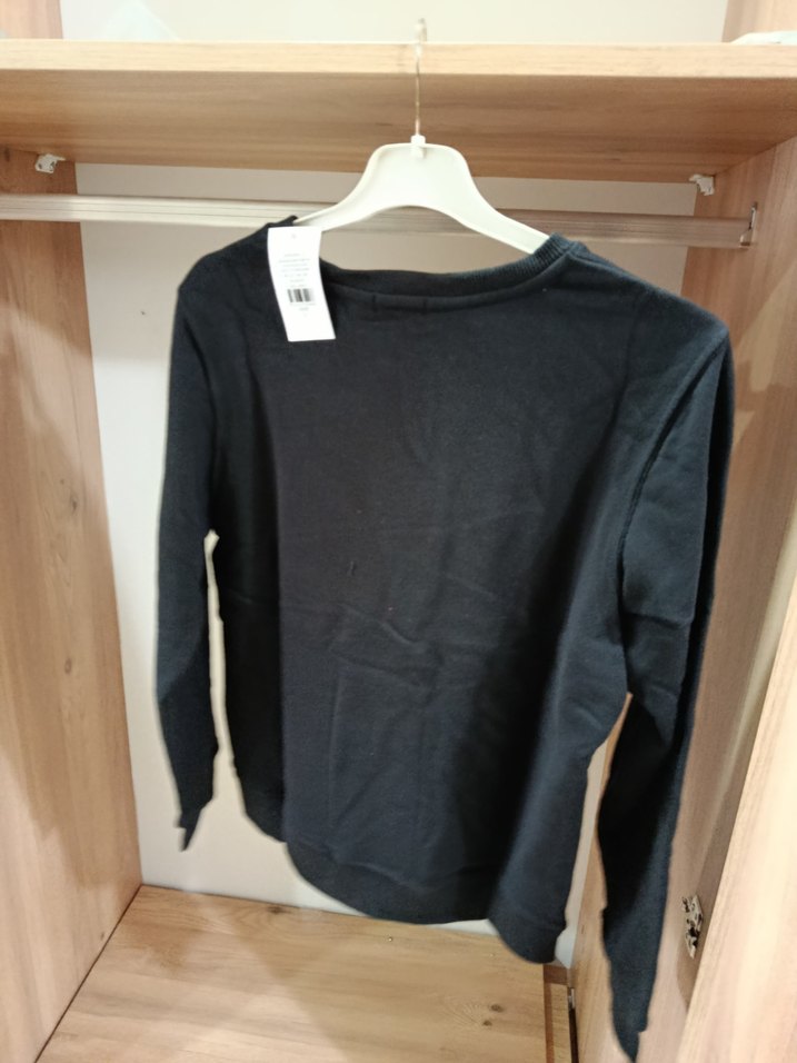 Erkek Siyah Pamuklu Sweatshirt - Görsel 3