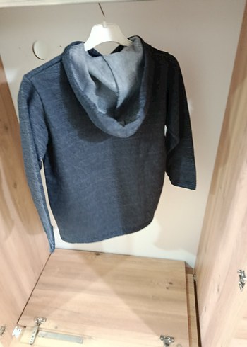 Erkek Çocuk Gri Denim Sweatshirt - Görsel 2