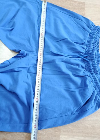 Kadın Mavi Pamuklu Bağcıklı Eşofman Altı - Görsel 3