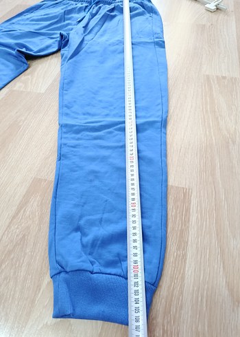 Kadın Mavi Pamuklu Bağcıklı Eşofman Altı - Görsel 4