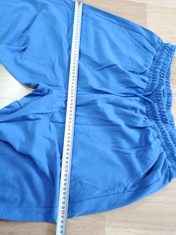 Kadın Mavi Pamuklu Bağcıklı Eşofman Altı - Görsel 3