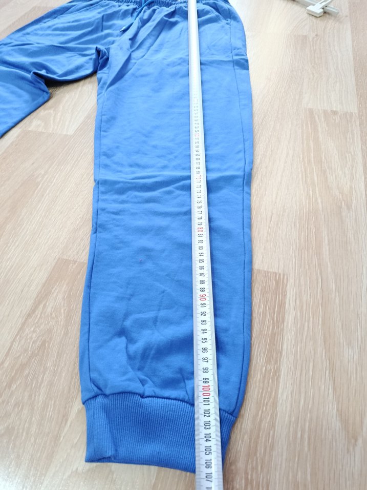 Kadın Mavi Pamuklu Bağcıklı Eşofman Altı - Görsel 4