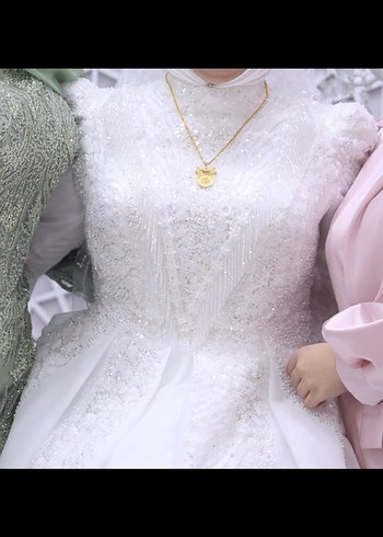 Klasik Beyaz Prenses Gelinlik - Görsel 5