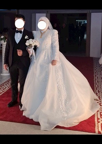 Klasik Beyaz Prenses Gelinlik - Görsel 3