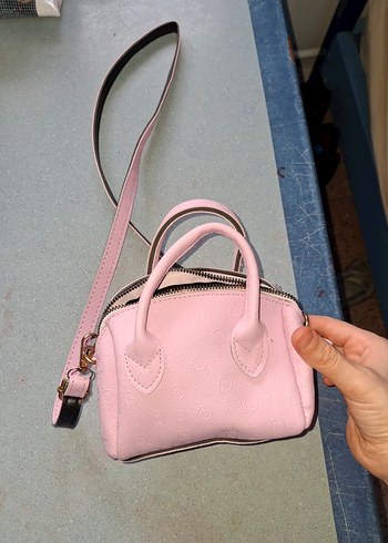 Pembe Minimalist Deri Kadın El Çantası - Görsel 5