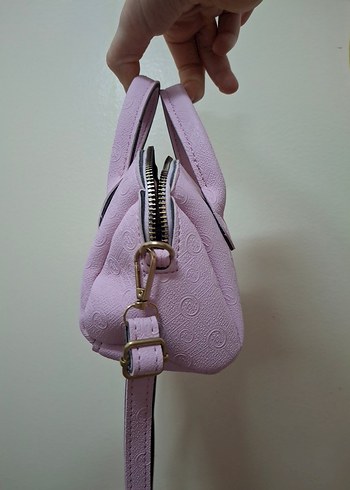 Pembe Minimalist Deri Kadın El Çantası - Görsel 2