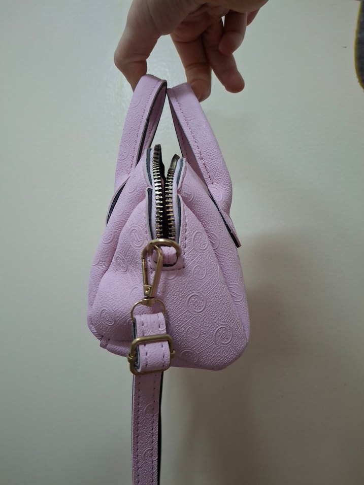 Pembe Minimalist Deri Kadın El Çantası - Görsel 2