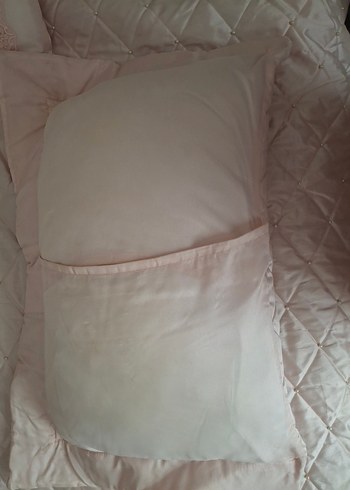 Nakışlı Pembe Yatak Örtüsü Seti - Görsel 8