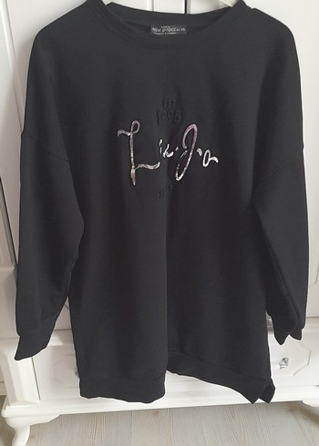 Zara Siyah Baskılı Kadın Sweatshirt