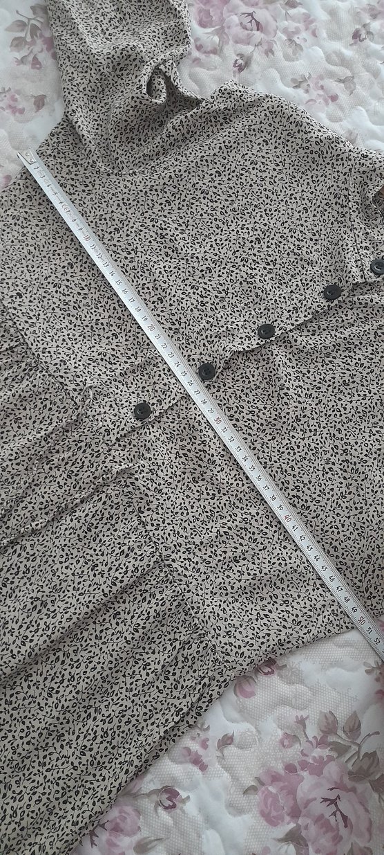 Desenli Uzun Elbise - Görsel 5