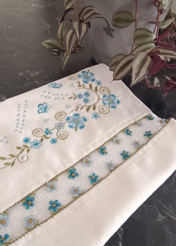 Nakışlı Mavi Havlu - Görsel 2