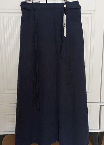 AKER Lacivert Uzun 38 beden tencel modal etek
