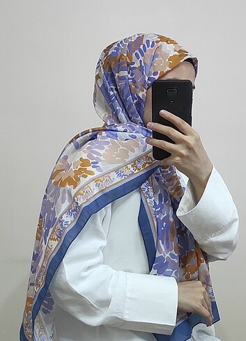 Soft pamuklu şal/ Lara (lila)