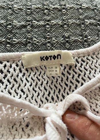 Koton Nakışlı Bohem Beyaz Bluz