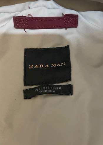 l Beden Zara Man Kuş Tüyü Mont