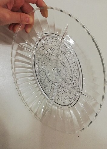  Beden beyaz Renk 4 Adet Vintage Sunum Tabağı