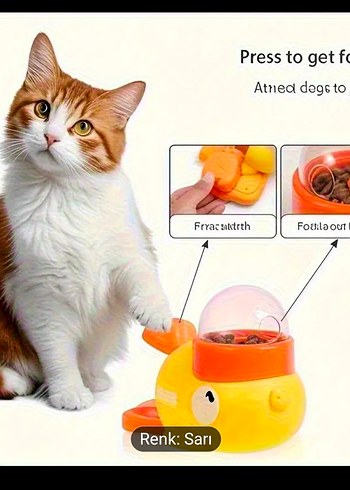 Renkli Ördek Tasarımlı kedi- Köpek Mama Dağıtıcı - Görsel 3