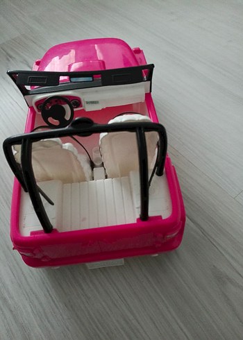 orijinal Barbie Canlı Pembe Oyuncak Araba - Görsel 6