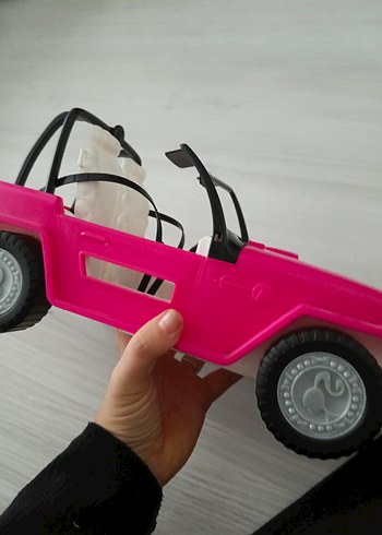 orijinal Barbie Canlı Pembe Oyuncak Araba - Görsel 3