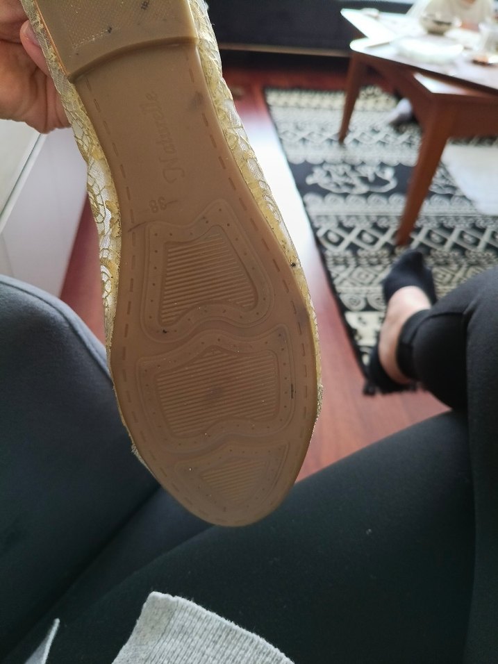 Bej Parlak Dantel DetaylıKadın Babet - Görsel 2