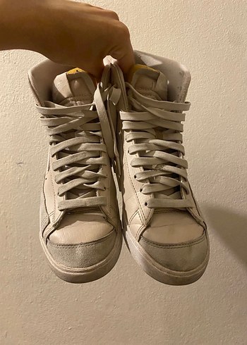 Bej Deri Kadın  Spor Ayakkabı - Görsel 2