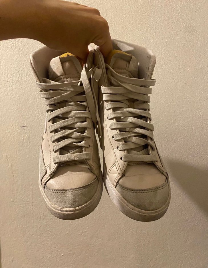 Bej Deri Kadın  Spor Ayakkabı - Görsel 2