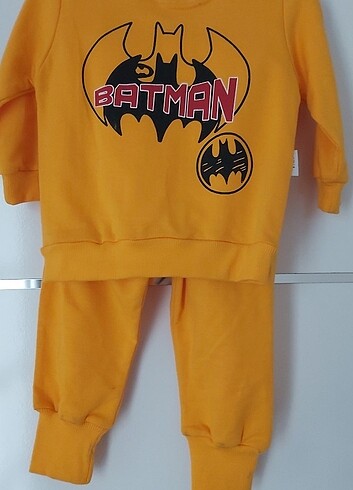 Sıfır 9 12 ay erkek bebek alt üst takım Batman logo