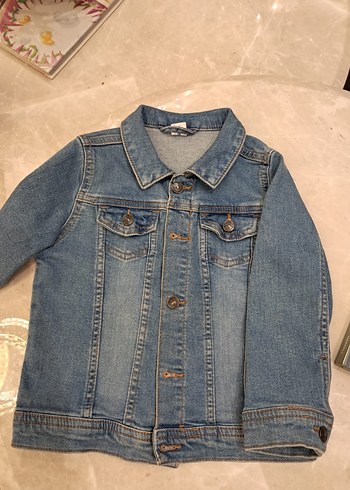 Kız Çocuk Düğmeli Denim Ceket